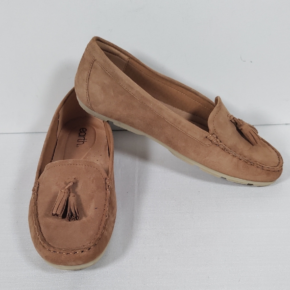 6400 Earth dark natural suede leather Raquel loafers 9